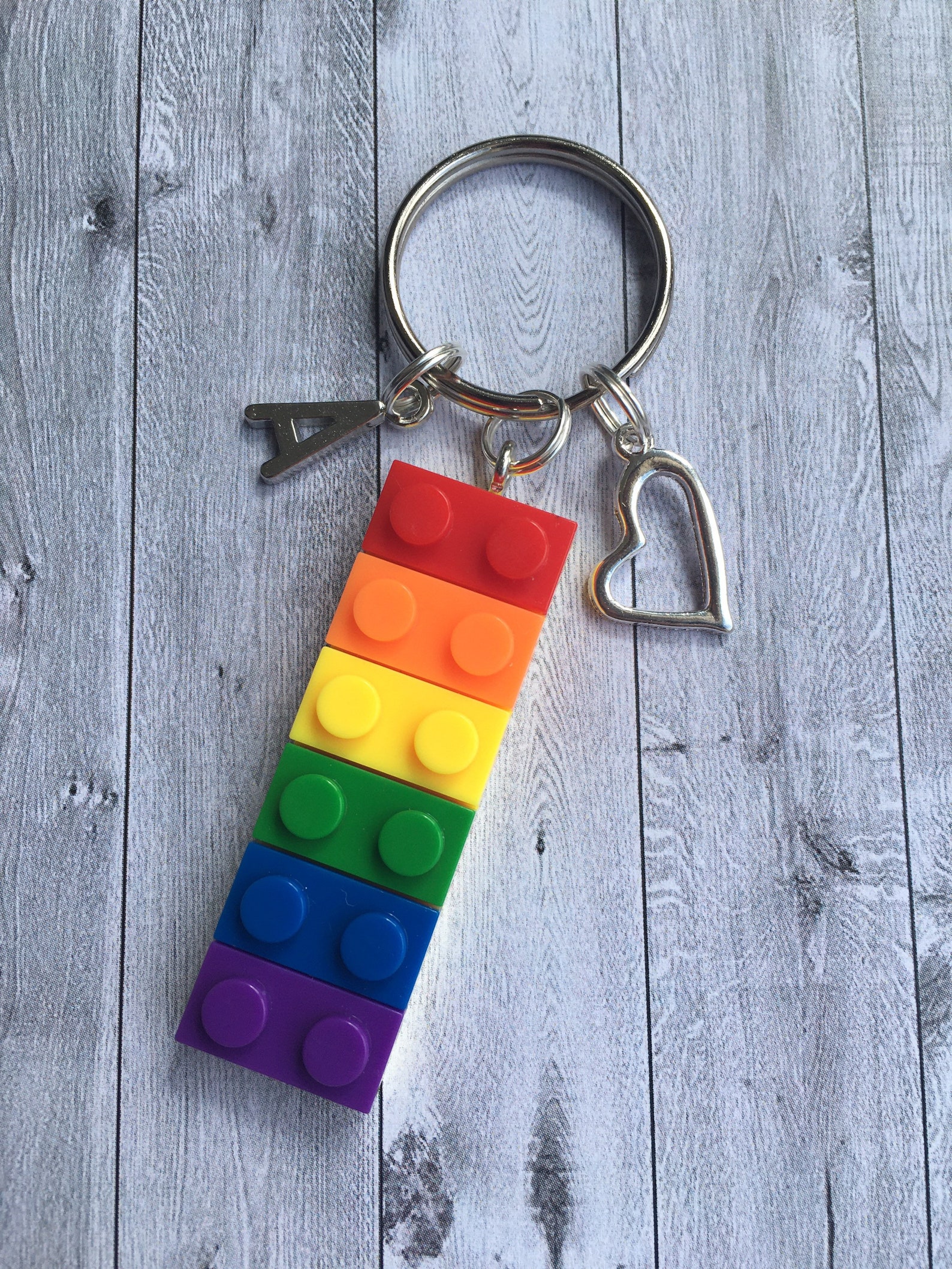 Personalised Bright Lego Keyring Keychain BFF Gift Etsy