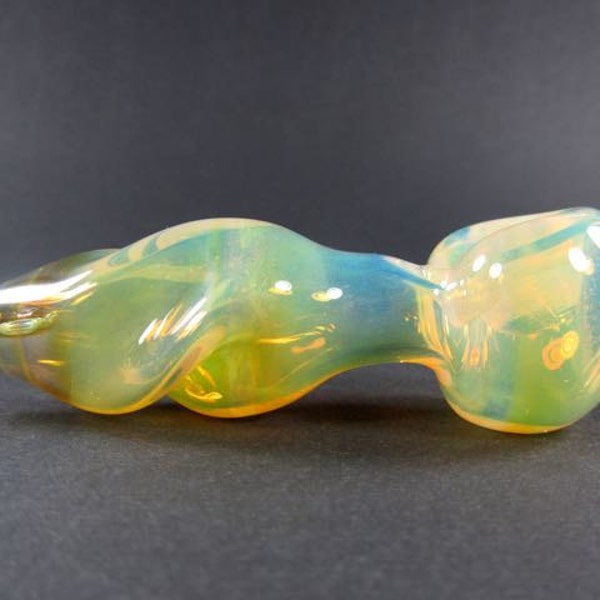 Silver Icicle Twist Glass Pipe- FREE US Shipping