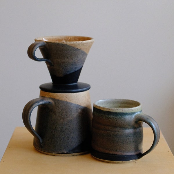 Übergießer aus Keramik, Kaffeetropfer