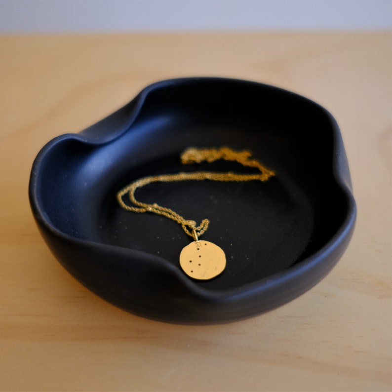 Catch All Dish, Jewelry Bowl Satin Black