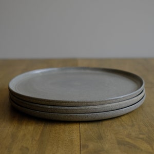 Speckled Plates, Modern Dinnerware Stone - 3 plates
