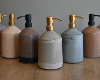 Soap Dispenser, Handmade Ceramics