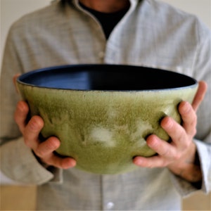 Large Stoneware Bowl, Serving bowl image 6