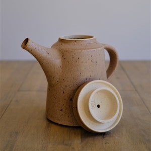 Large Tea pot, 32 ounce, Stoneware Teapot Sand