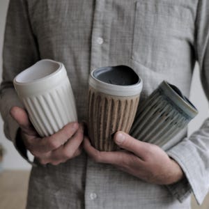 Ceramic Travel Mug, 16oz, Handmade Coffee Mugs