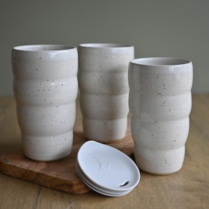 Ceramic Travel Mug, 16oz, Handmade Tumbler, Coffee Mug
