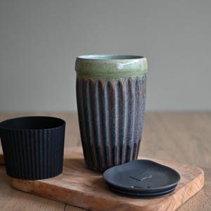 Ceramic travel mug, Custom Engraving, MADE TO ORDER