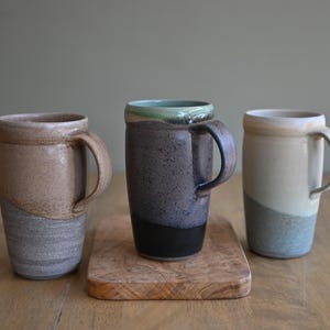 Keramische reismok, 16 oz, handgemaakt aardewerk