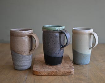 Ceramic Travel Mug, 16oz, Handmade Pottery