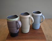 Ceramic Travel Mug, 16oz, Handmade Pottery