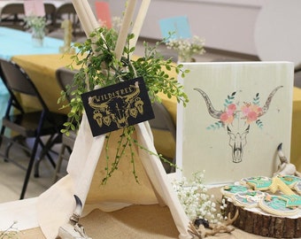 Teepee centerpieces hotsell baby shower