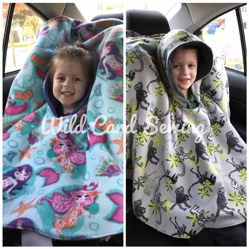 Car Seat Poncho Boy Cute Girl Fleece