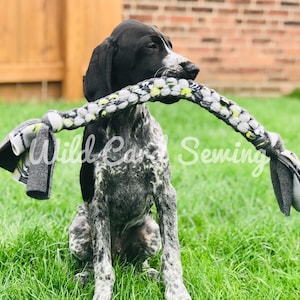 Fleece Dog Tug Toy – Soft Braided Tug of War Rope for Dogs – Interactive Puppy Toy – Durable, Handmade USA – Small & Large Sizes