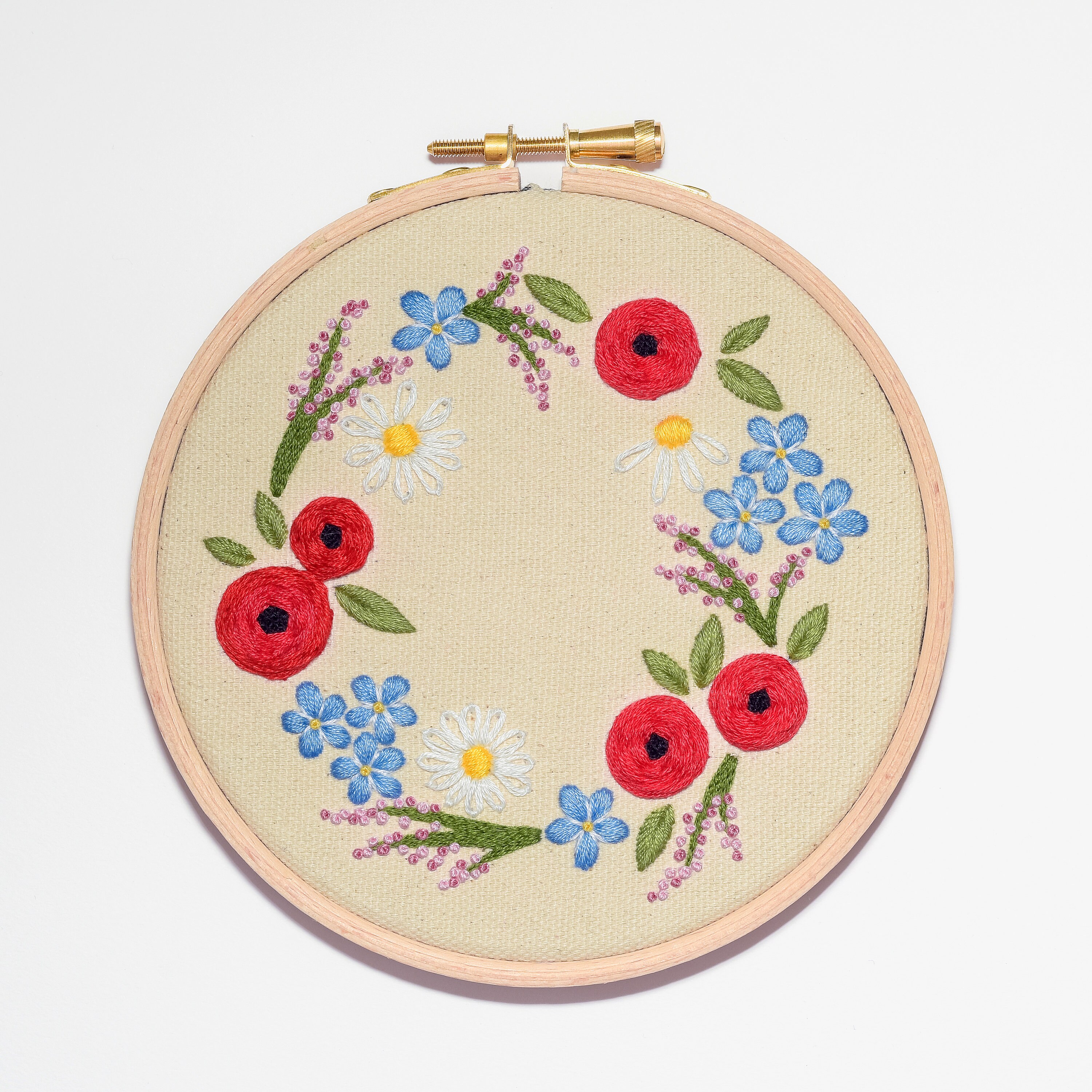 PDF Embroidery Pattern & Guide, Floral Embroidery Pattern, Wildflower