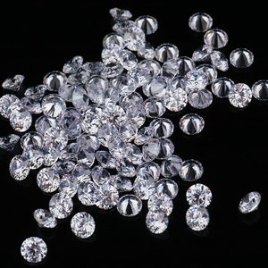 Cubic Zirconia AAAAA Blancs ronds à facettes CZ Zircone Oxyde de Zirconium image 2