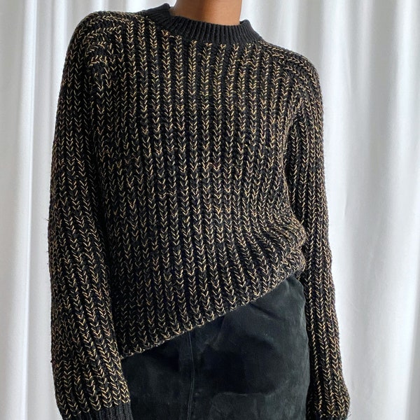 Vintage Black fisherman sweater