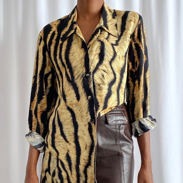 Vintage animal print blouse - Jac Dale