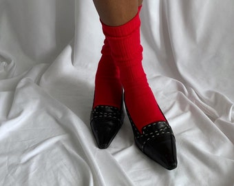 Vintage Browns Schuhe / Schwarze Kitten Heels aus der Y2K-Ära