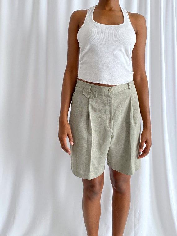 Green bermuda shorts - image 2