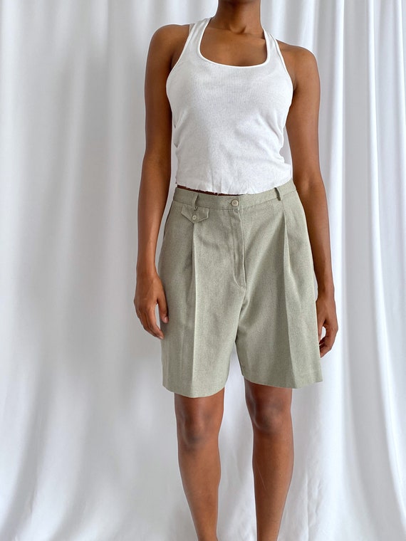 Green bermuda shorts - image 4