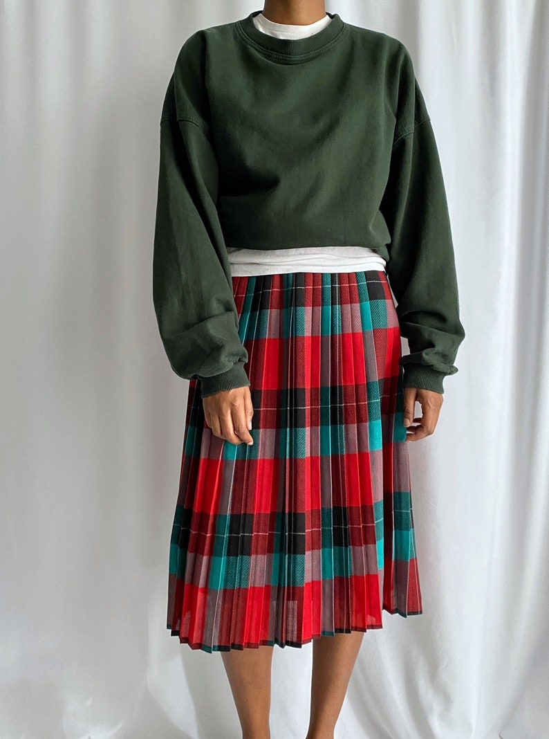 Europa Plaid Midi Skirt main image 0