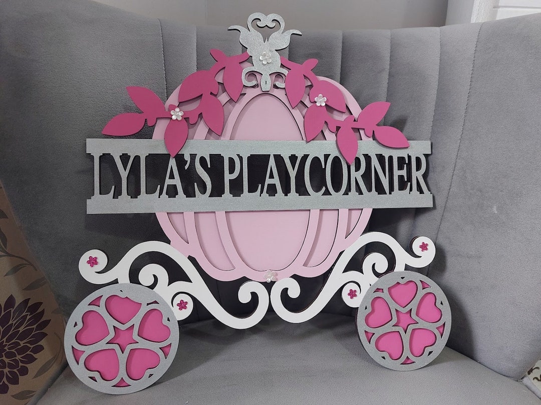Princess Room Loading Sign Princess Carriage , Princess Bedroom, Princess Wooden Shape , Princess ...
