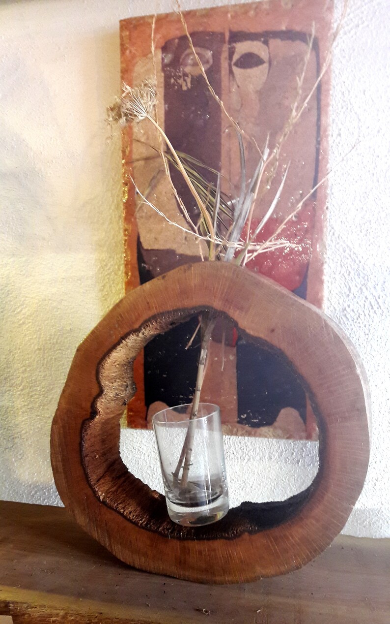 Rustic wood vase Natural wood vases unique vases vintage Etsy