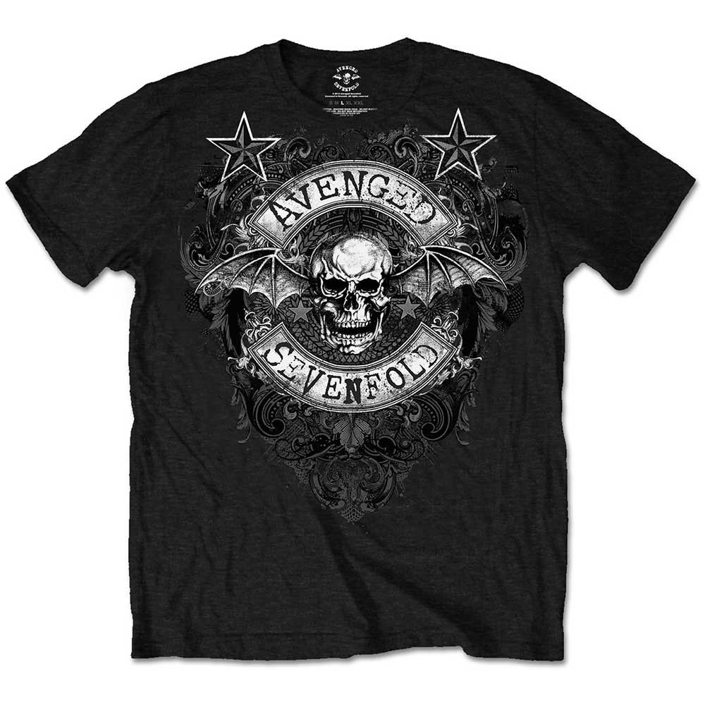 Discover Avenged Sevenfold Stars Flourish Rock Metal Official Tee T-Shirt Mens Unisex