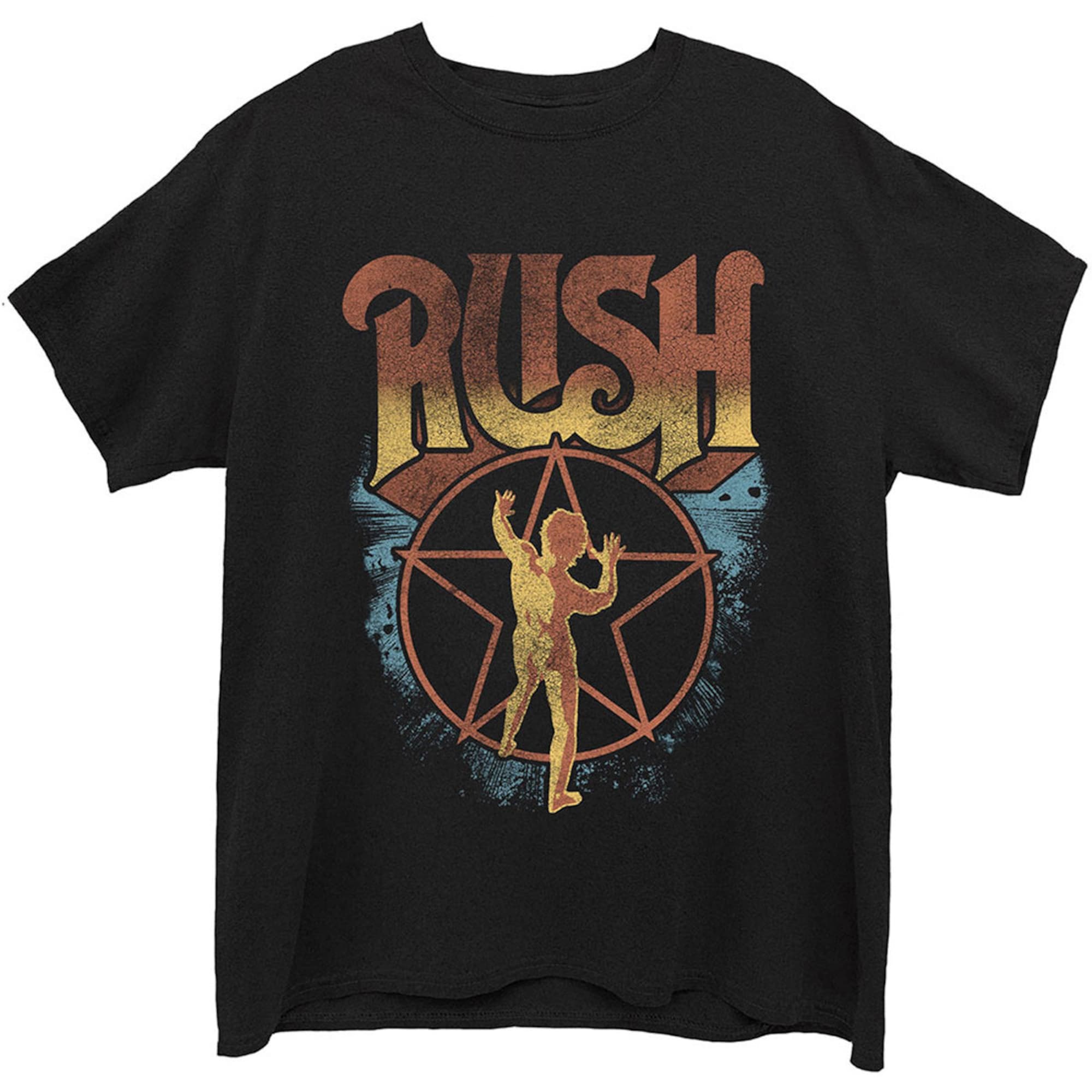 Discover Rush Starman Neil Peart Geddy Lee Alex Lifeson Official Tee T-Shirt Mens Unisex