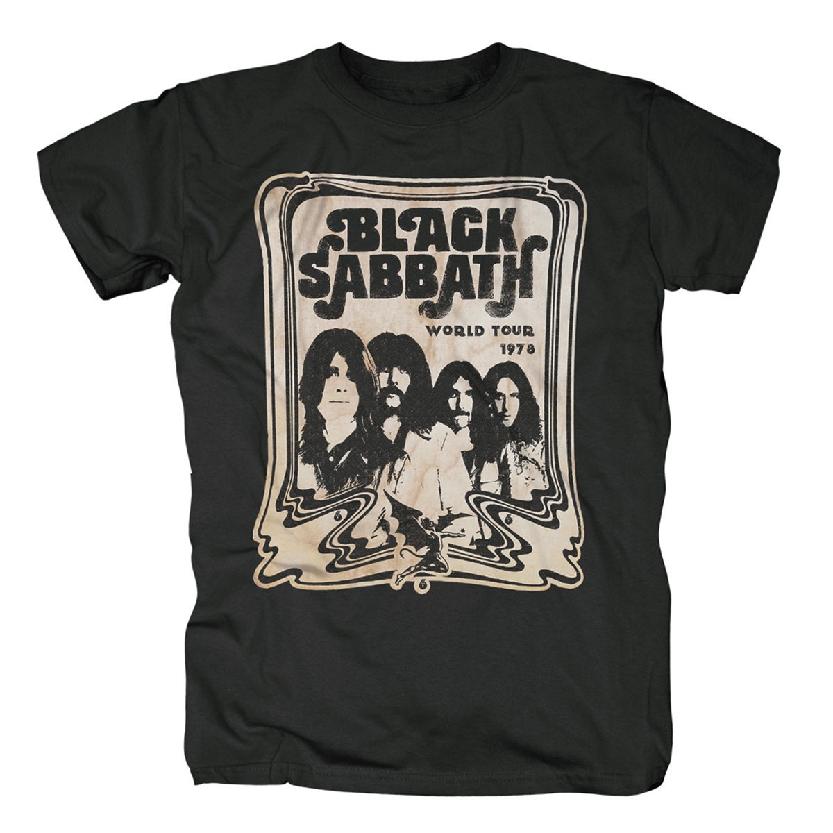 Discover Black Sabbath World Tour 1978 Ozzy Osbourne Official Tee T-Shirt Mens Unisex