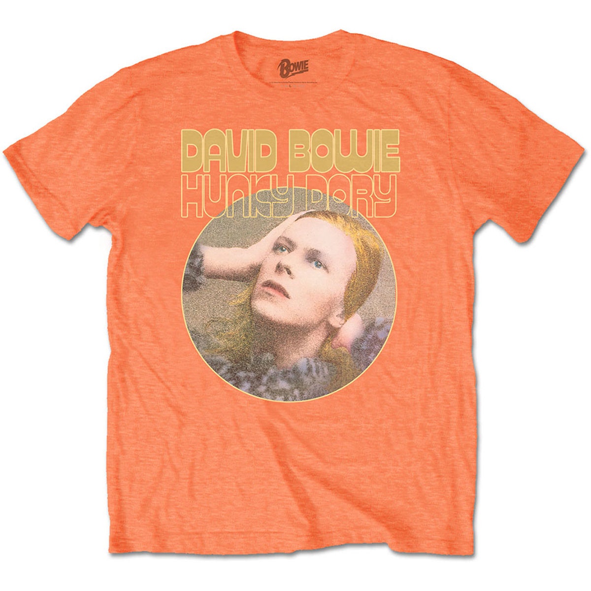 Image of David Bowie Orange Hunky Dory Official Tee T-Shirt Mens Unisex