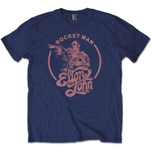 Elton John Rocket Man Honky Chateau Navy Blue OFFICIAL Tee T-Shirt Mens Unisex