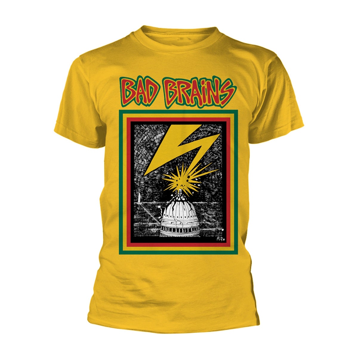Discover Yellow Bad Brains Rock Punk Official Tee T-Shirt Mens Unisex