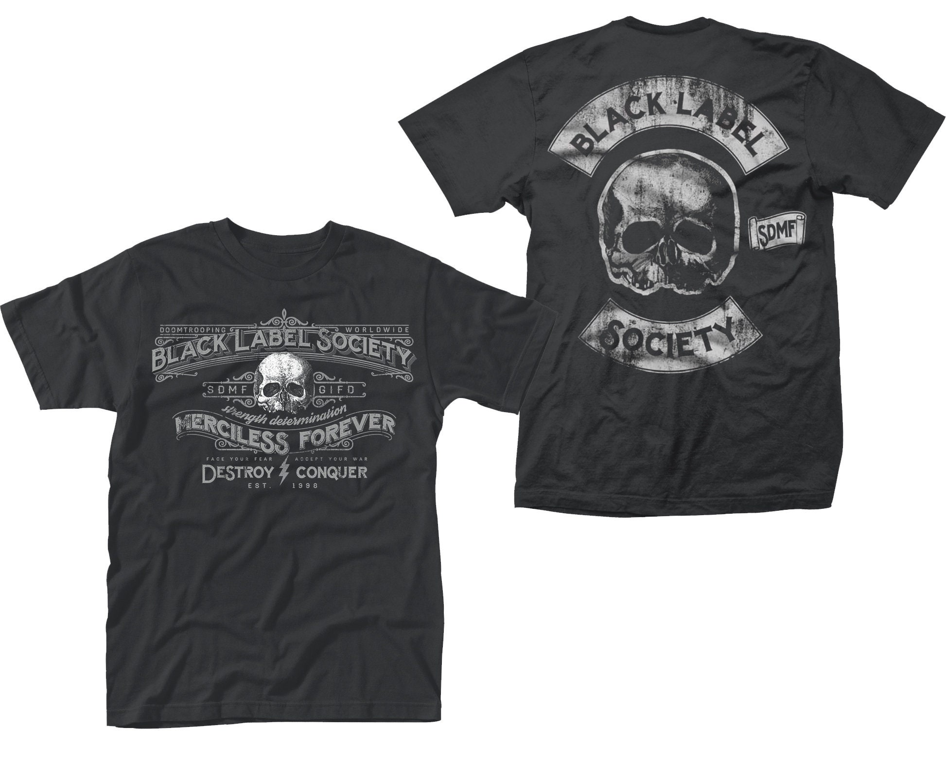 Image of Black Label Society Merciless Forever Rock Official Tee T-Shirt Mens Unisex