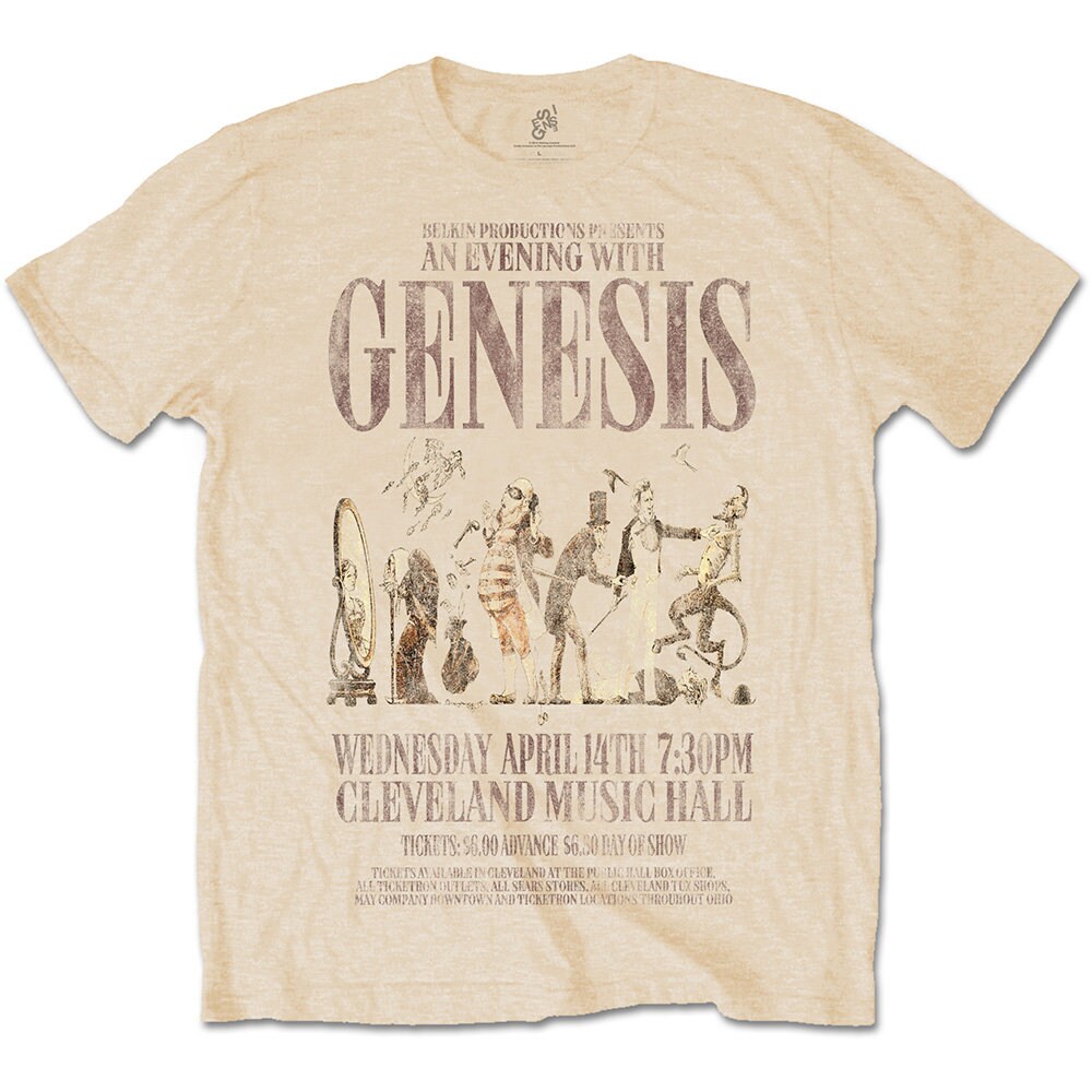 Image of An Evening With Genesis Phil Collins Prog Rock Official Tee T-Shirt Mens Unisex