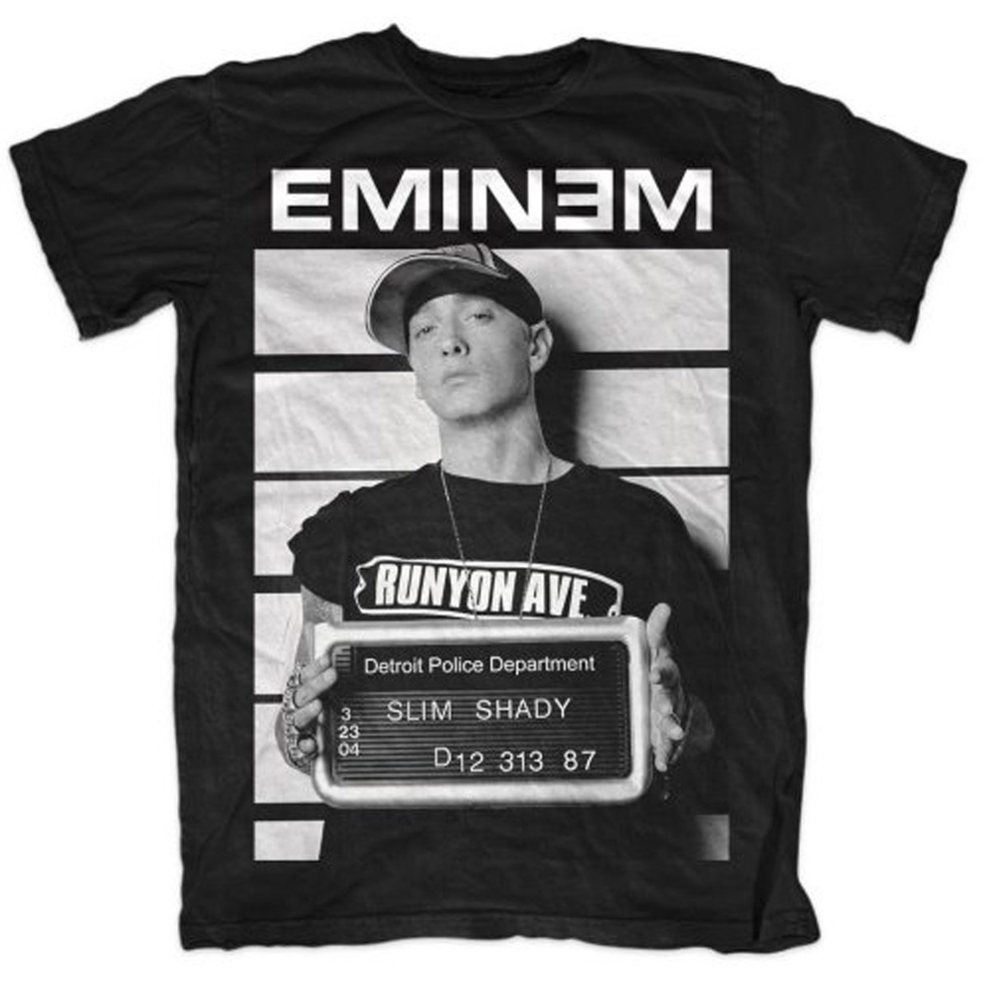 Eminem Arrest Mugshot Slim Shady Rap Rock Official Tee T-Shirt