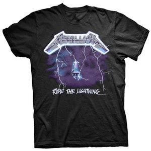 Metallica Ride the Lightning Rock Heavy Metal OFFICIAL Tee T-shirt