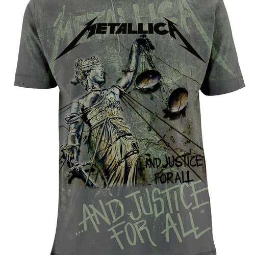 Metallica Justice for All White T-shirt | Etsy