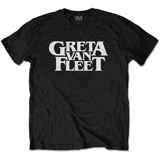 Black Greta Van Fleet Logo Official Tee T-Shirt Mens Unisex