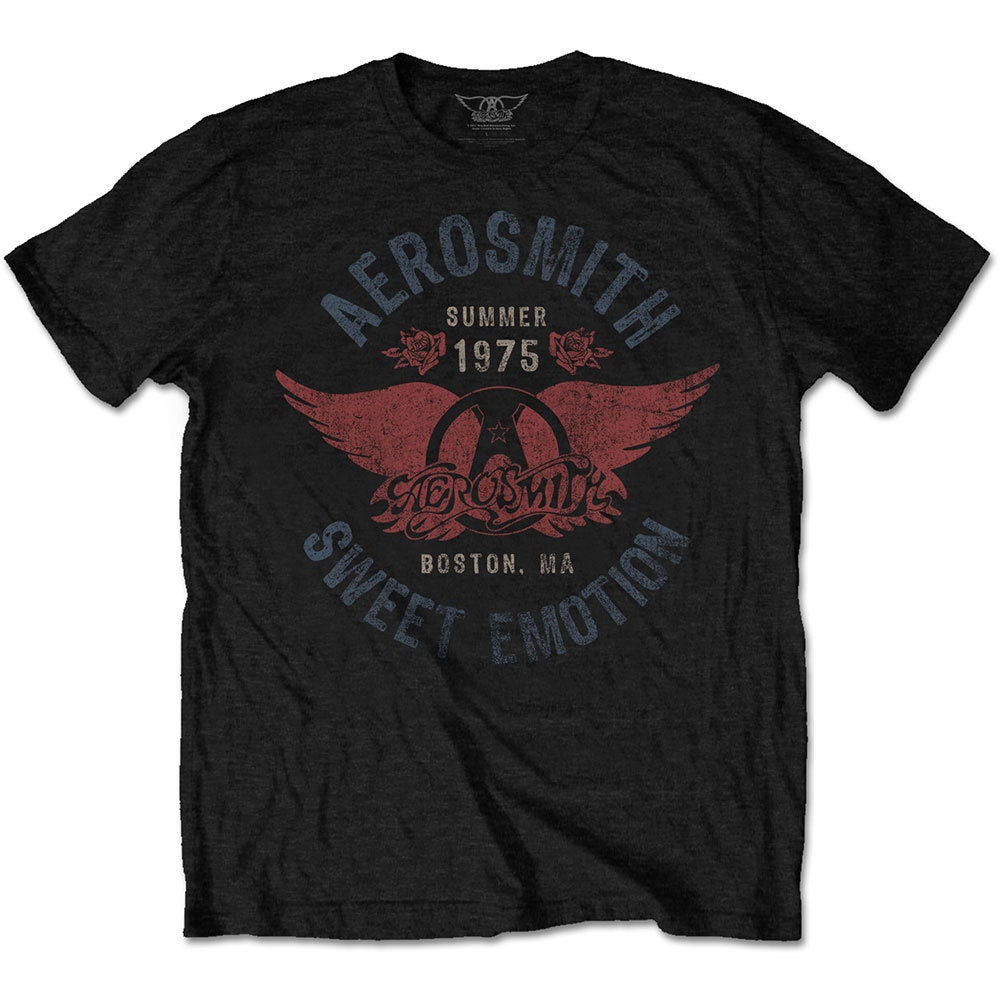 Image of Aerosmith Sweet Emotion Steven Tyler Joe Perry Official Tee T-Shirt Mens Unisex