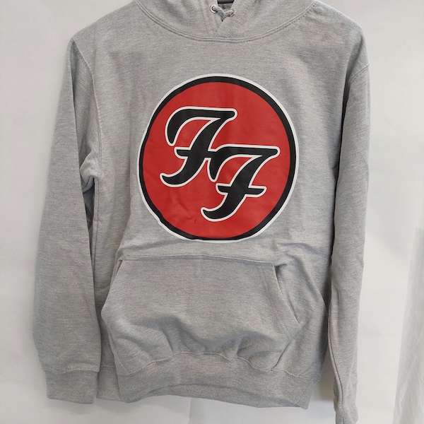 Foo Fighters (ff Logo) Grey Pullover Unisex Hoodie W Foo Fighters
