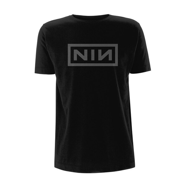 Gris sur noir Nine Inch Nails Trent Reznor Logo T-shirt OFFICIEL Homme unisexe