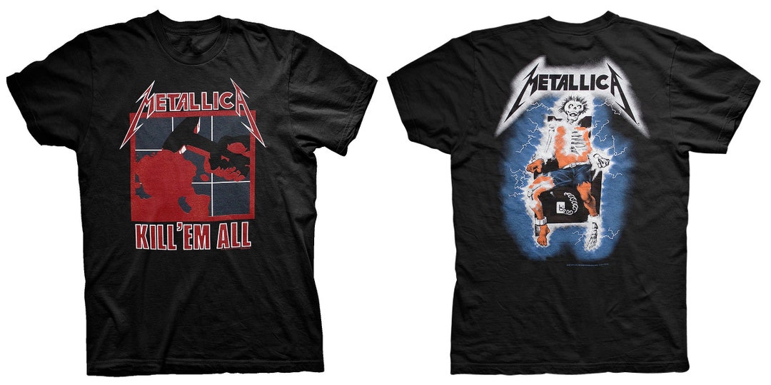 Metallica Kill 'em All Heavy Thrash Metal Rock OFFICIAL Tee T-shirt ...