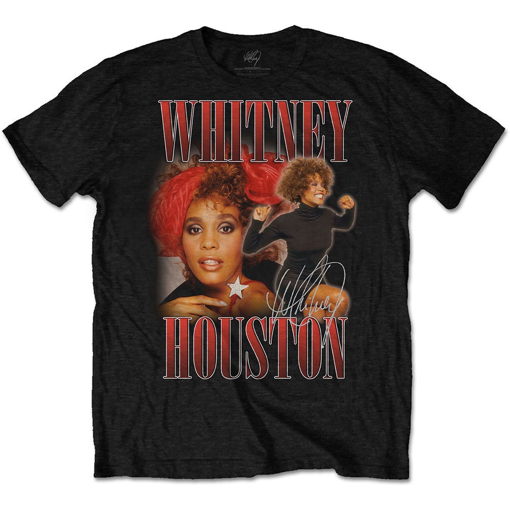 Discover Black Whitney Houston 90s Homage T-Shirt