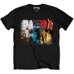 Pantera Albums Dimebag Darrell Thrash Metal OFFICIAL Tee T-Shirt Mens Unisex