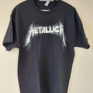 Metallica Logo With Rear Print James Hetfield OFFICIAL Tee T-Shirt Mens Unisex