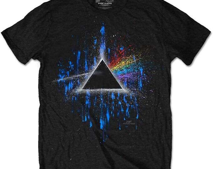 T-shirt Officiel Pink Floyd Dark Side Of The Moon Tour 72 - Gris, Unisexe, 100% Coton