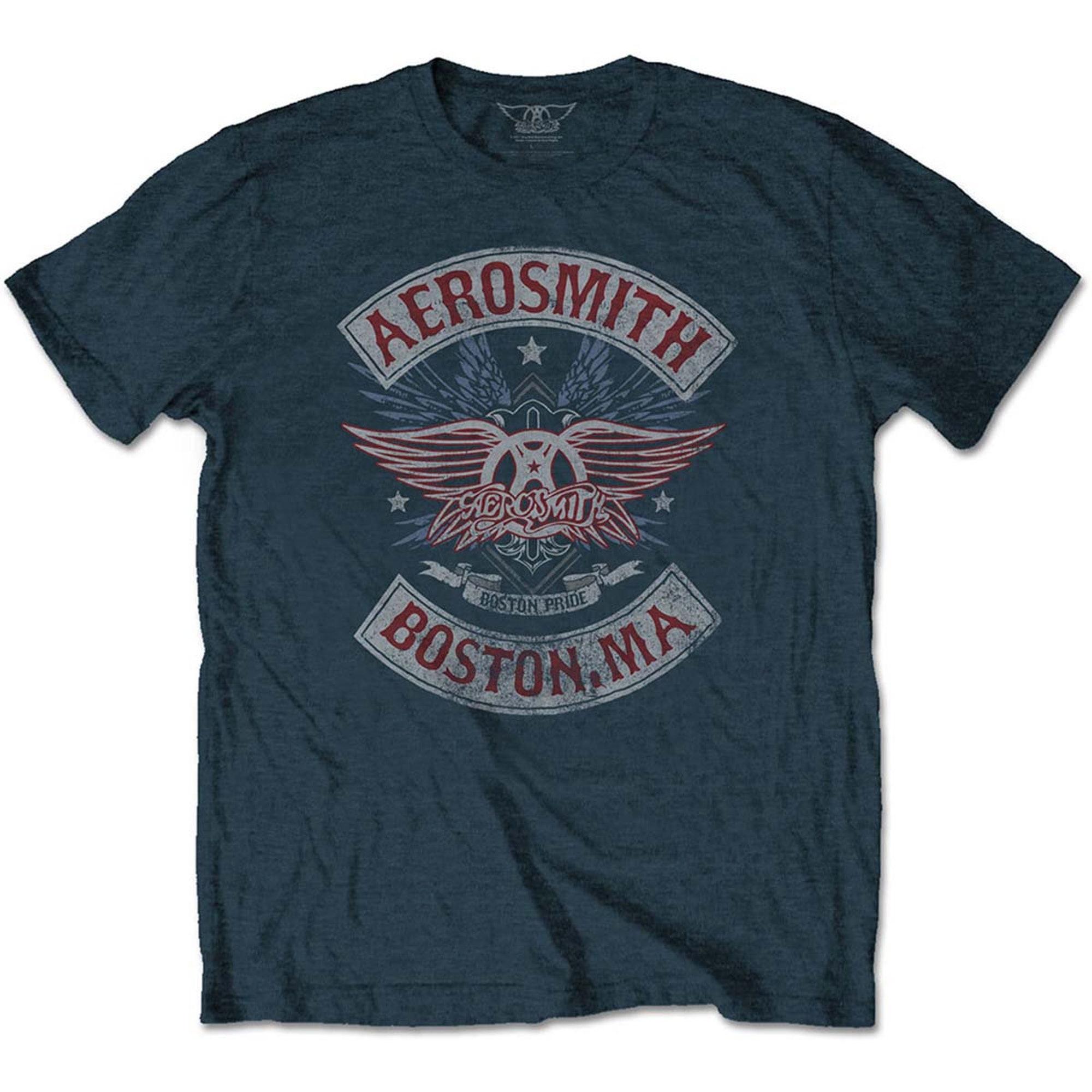 Aerosmith Steven Tyler Joe Perry Boston MA Official Tee T-Shirt