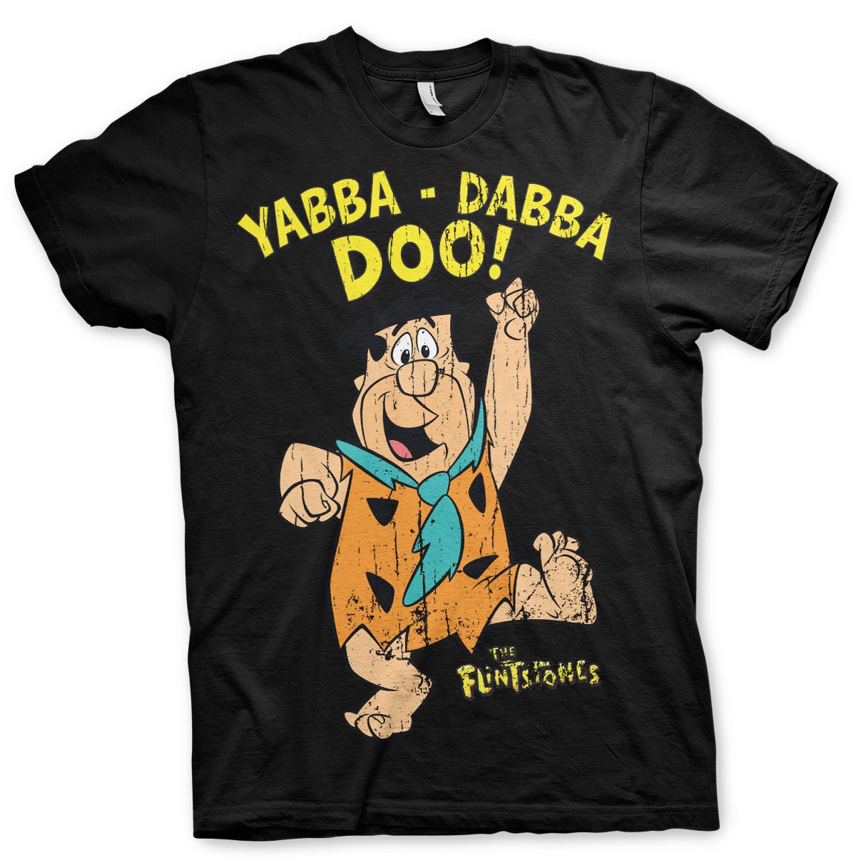 Maglietta Ufficiale Yabba-Dabba-Doo – Colore Cachi, 100% Cotone Ringspun, Taglie Dalla S Alla XXXL