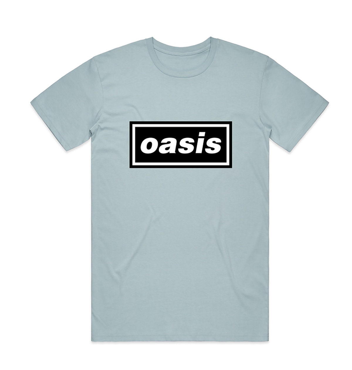 Image of Blue Oasis Logo Liam Noel Gallagher Official Tee T-Shirt Mens Unisex